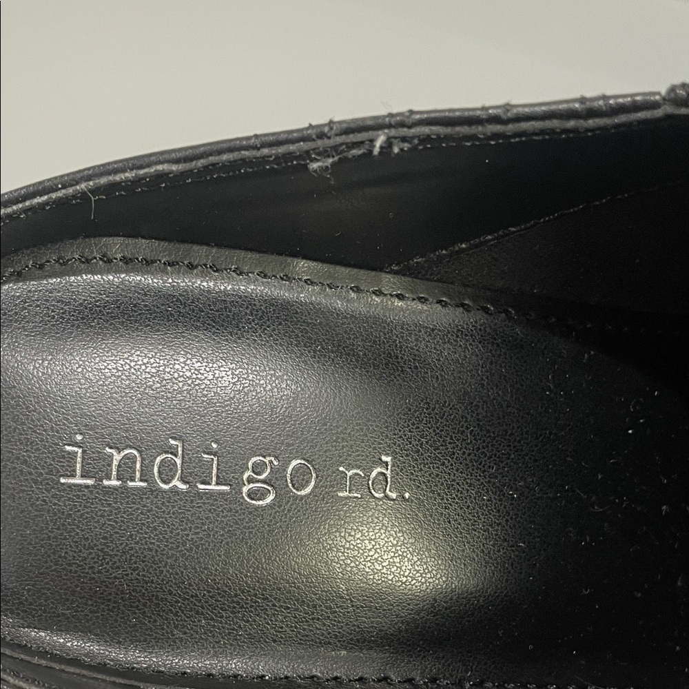 Indigo Rd Ezria 2 Slip On Mules Black Faux Leather, women’s size 8 - Picture 2 of 8
